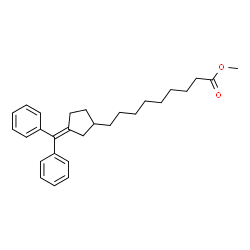 ChemSpider 2D Image | Methyl 9-[3-(diphenylmethylene)cyclopentyl]nonanoate  | C28H36O2