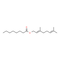 ChemSpider 2D Image | Geranyl caprylate | C18H32O2