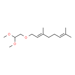 ChemSpider 2D Image | (2E)-1-(2,2-Dimethoxyethoxy)-3,7-dimethyl-2,6-octadiene | C14H26O3
