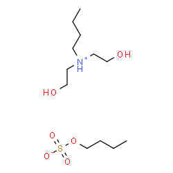 ChemSpider 2D Image | N,N-Bis(2-hydroxyethyl)-1-butanaminium butyl sulfate | C12H29NO6S
