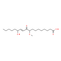 ChemSpider 2D Image | 13-Hydroxy-9-methoxy-10-oxo-11-octadecenoic acid | C19H34O5