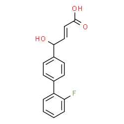 ChemSpider 2D Image | (2E)-4-(2'-Fluoro-4-biphenylyl)-4-hydroxy-2-butenoic acid | C16H13FO3