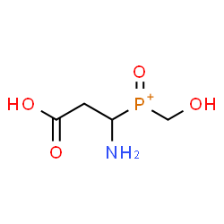 ChemSpider 2D Image | (1-Amino-2-carboxyethyl)(hydroxymethyl)oxophosphonium | C4H9NO4P