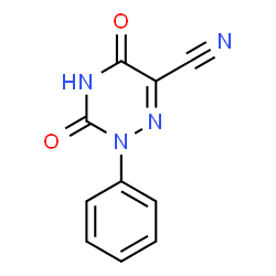 ChemSpider 2D Image | 3,5-Dioxo-2-phenyl-2,3,4,5-tetrahydro-1,2,4-triazine-6-carbonitrile | C10H6N4O2