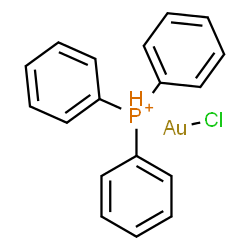 ChemSpider 2D Image | chlorogold; triphenylphosphonium | C18H16AuClP