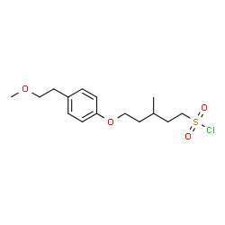 ChemSpider 2D Image | 5-[4-(2-Methoxyethyl)phenoxy]-3-methyl-1-pentanesulfonyl chloride | C15H23ClO4S