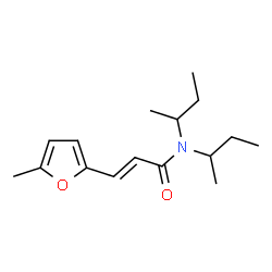 ChemSpider 2D Image | (2E)-N,N-Di-sec-butyl-3-(5-methyl-2-furyl)acrylamide | C16H25NO2
