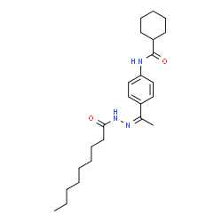 ChemSpider 2D Image | N-{4-[(1Z)-N-Nonanoylethanehydrazonoyl]phenyl}cyclohexanecarboxamide | C24H37N3O2