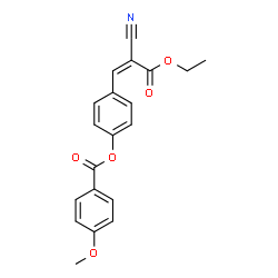 ChemSpider 2D Image | 4-[(1Z)-2-Cyano-3-ethoxy-3-oxo-1-propen-1-yl]phenyl 4-methoxybenzoate | C20H17NO5
