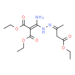 ChemSpider 2D Image | Diethyl {amino[(2Z)-2-(4-ethoxy-4-oxo-2-butanylidene)hydrazino]methylene}malonate | C14H23N3O6