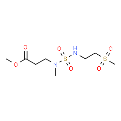 ChemSpider 2D Image | Methyl N-methyl-N-{[2-(methylsulfonyl)ethyl]sulfamoyl}-beta-alaninate | C8H18N2O6S2