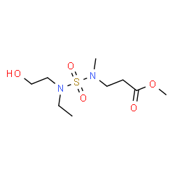 ChemSpider 2D Image | Methyl N-[ethyl(2-hydroxyethyl)sulfamoyl]-N-methyl-beta-alaninate | C9H20N2O5S