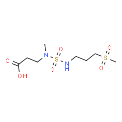 ChemSpider 2D Image | N-Methyl-N-{[3-(methylsulfonyl)propyl]sulfamoyl}-beta-alanine | C8H18N2O6S2