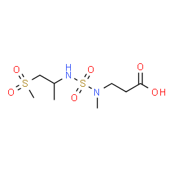 ChemSpider 2D Image | N-Methyl-N-{[1-(methylsulfonyl)-2-propanyl]sulfamoyl}-beta-alanine | C8H18N2O6S2
