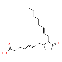 ChemSpider 2D Image | (5E,12E,14E)-11-Oxoprosta-5,9,12,14-tetraen-1-oic acid | C20H28O3