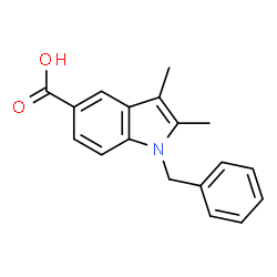 ChemSpider 2D Image | 1-Benzyl-2,3-dimethyl-1H-indole-5-carboxylic acid | C18H17NO2