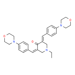 ChemSpider 2D Image | (3Z,5E)-1-Ethyl-3,5-bis[4-(4-morpholinyl)benzylidene]-4-piperidinone | C29H35N3O3