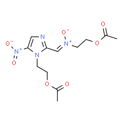 ChemSpider 2D Image | 2-[(Z)-{[1-(2-Acetoxyethyl)-5-nitro-1H-imidazol-2-yl]methylene}(oxido)-lambda~5~-azanyl]ethyl acetate | C12H16N4O7