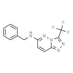 ChemSpider 2D Image | N-Benzyl-3-(trifluoromethyl)[1,2,4]triazolo[4,3-b]pyridazin-6-amine | C13H10F3N5