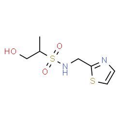 ChemSpider 2D Image | 1-Hydroxy-N-(1,3-thiazol-2-ylmethyl)-2-propanesulfonamide | C7H12N2O3S2