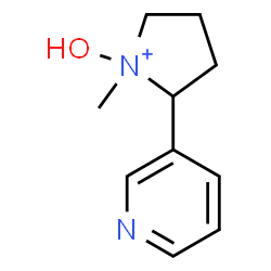 ChemSpider 2D Image | 1-Hydroxy-1-methyl-2-(3-pyridinyl)pyrrolidinium | C10H15N2O