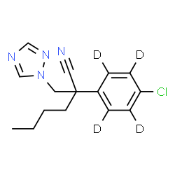 ChemSpider 2D Image | Myclobutanil-d4 | C15H13D4ClN4