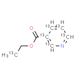 ChemSpider 2D Image | ETHYL NICOTINATE-13C6 | C213C6H9NO2