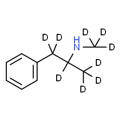 ChemSpider 2D Image | N-(~2~H_3_)Methyl-1-phenyl-2-(~2~H_6_)propanamine | C10H6D9N