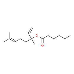 ChemSpider 2D Image | 3,7-Dimethylocta-1,6-dien-3-yl hexanoate | C16H28O2