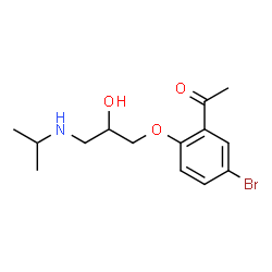 ChemSpider 2D Image | 1-{5-Bromo-2-[2-hydroxy-3-(isopropylamino)propoxy]phenyl}ethanone | C14H20BrNO3