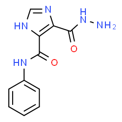 ChemSpider 2D Image | 4-(hydrazinecarbonyl)-N-phenyl-1H-imidazole-5-carboxamide | C11H11N5O2