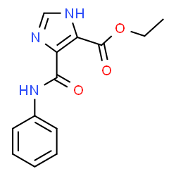 ChemSpider 2D Image | Ethyl 4-(phenylcarbamoyl)-1H-imidazole-5-carboxylate | C13H13N3O3