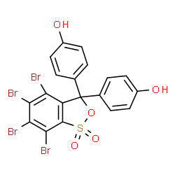 ChemSpider 2D Image | 4,4'-(4,5,6,7-Tetrabromo-1,1-dioxido-3H-2,1-benzoxathiole-3,3-diyl)diphenol | C19H10Br4O5S