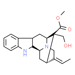 ChemSpider 2D Image | Methyl (19Z)-17-hydroxy-2,7-dihydrosarpagan-16-carboxylate | C21H26N2O3