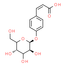 ChemSpider 2D Image | (2Z)-3-[4-(beta-D-threo-Hexopyranosyloxy)phenyl]acrylic acid | C15H18O8