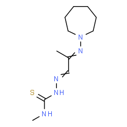 ChemSpider 2D Image | 2-[2-(1-Azepanylimino)propylidene]-N-methylhydrazinecarbothioamide | C11H21N5S