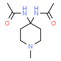 ChemSpider 2D Image | N,N'-(1-Methyl-4,4-piperidinediyl)diacetamide | C10H19N3O2