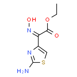 ChemSpider 2D Image | Ethyl (2Z)-(2-amino-1,3-thiazol-4-yl)(hydroxyimino)acetate | C7H9N3O3S