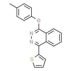 ChemSpider 2D Image | 1-(4-Methylphenoxy)-4-(2-thienyl)phthalazine | C19H14N2OS