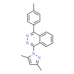 ChemSpider 2D Image | 1-(3,5-Dimethyl-1H-pyrazol-1-yl)-4-(4-methylphenyl)phthalazine | C20H18N4