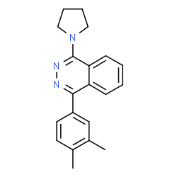 ChemSpider 2D Image | 1-(3,4-Dimethylphenyl)-4-(1-pyrrolidinyl)phthalazine | C20H21N3