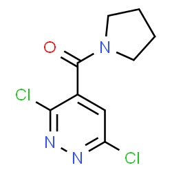ChemSpider 2D Image | (3,6-Dichloro-4-pyridazinyl)(1-pyrrolidinyl)methanone | C9H9Cl2N3O