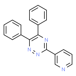 ChemSpider 2D Image | 5,6-Diphenyl-3-(3-pyridinyl)-1,2,4-triazine | C20H14N4