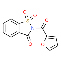 ChemSpider 2D Image | 2-(2-Furoyl)-1,2-benzothiazol-3(2H)-one 1,1-dioxide | C12H7NO5S