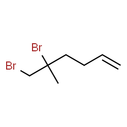 ChemSpider 2D Image | 5,6-Dibromo-5-methyl-1-hexene  | C7H12Br2