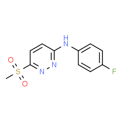 ChemSpider 2D Image | N-(4-Fluorophenyl)-6-(methylsulfonyl)-3-pyridazinamine | C11H10FN3O2S
