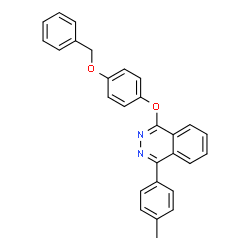 ChemSpider 2D Image | 1-[4-(Benzyloxy)phenoxy]-4-(4-methylphenyl)phthalazine | C28H22N2O2