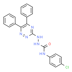 ChemSpider 2D Image | N-(4-Chlorophenyl)-2-(5,6-diphenyl-1,2,4-triazin-3-yl)hydrazinecarboxamide | C22H17ClN6O