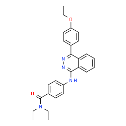 ChemSpider 2D Image | 4-{[4-(4-Ethoxyphenyl)-1-phthalazinyl]amino}-N,N-diethylbenzamide | C27H28N4O2