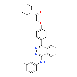 ChemSpider 2D Image | 2-(4-{4-[(3-Chlorophenyl)amino]-1-phthalazinyl}phenoxy)-N,N-diethylacetamide | C26H25ClN4O2